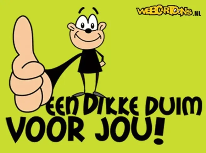 Positief langs de lijn - tip 1 1 Daltosite-Dikke-duim