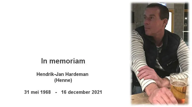 Overlijdensbericht 3 In Memoriam - Hendrik Jan Hardeman - Daltosite