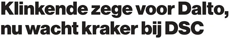 Winst Dalto/Klaverblad Verzekeringen tegen TOP (A) in het AD 1 20231218 koptekst AD Dalto TopA - Dalto/Klaverblad Verzekeringen - Korfbal - Driebergen
