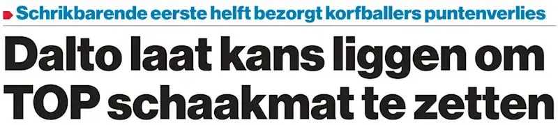 20250113 Artikel AD Dalto TOP koptekst - Dalto/Klaverblad Verzekeringen - Korfbal - Driebergen